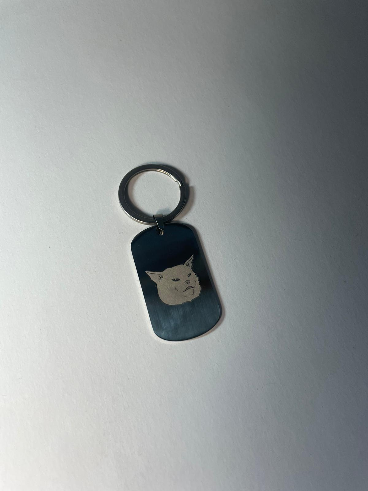 LMEOW Metal Tag Keychain