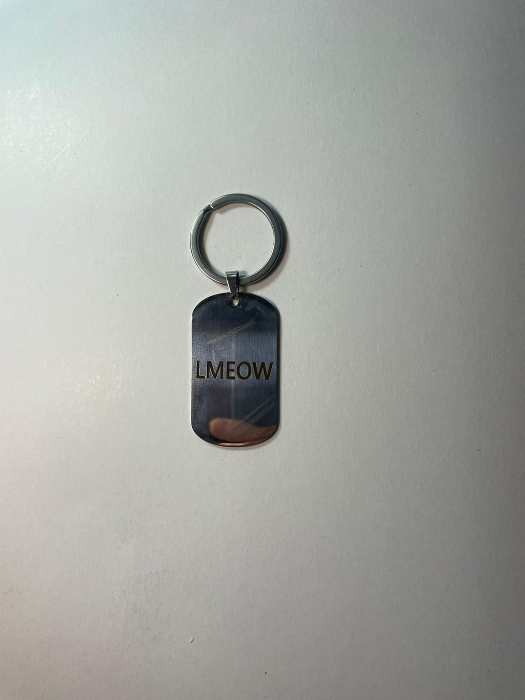 LMEOW Metal Tag Keychain